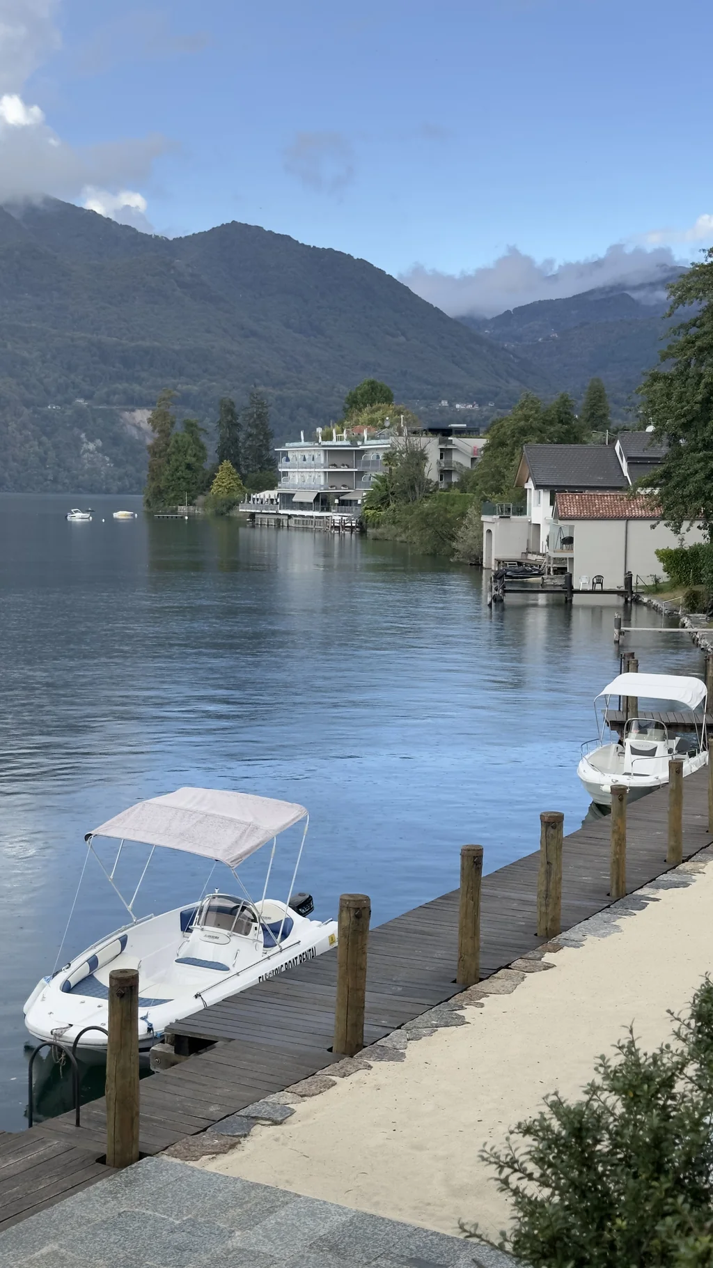 Lake Orta shoreline in Piedmont, northern Italy, near Ekinex