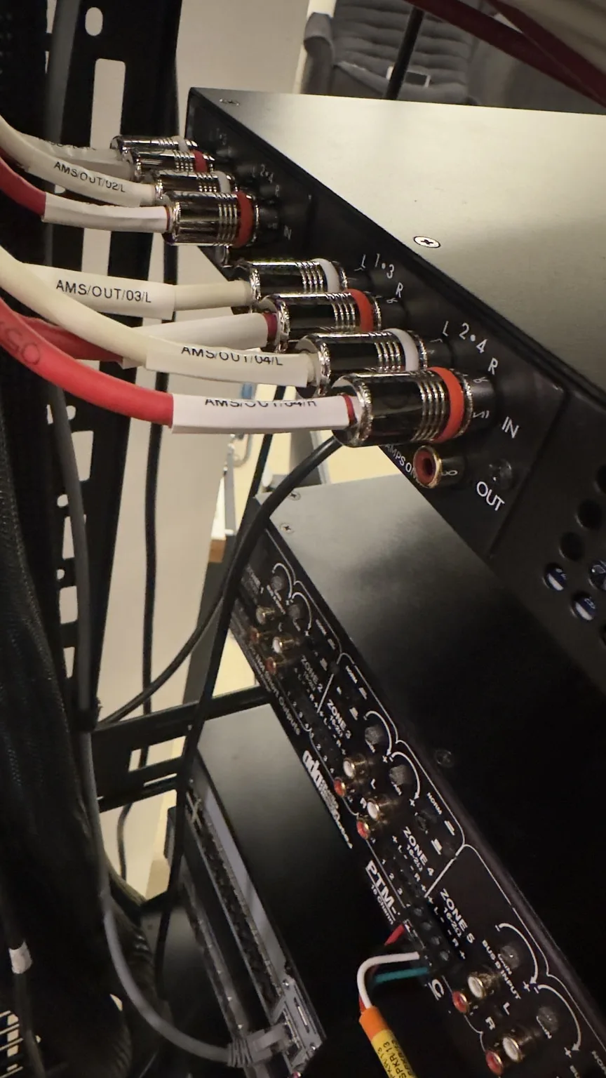 AV Cabinet Rebuild — detail 1 · Cabinet Rebuild + Cable Dressing · MK Iconic Solutions