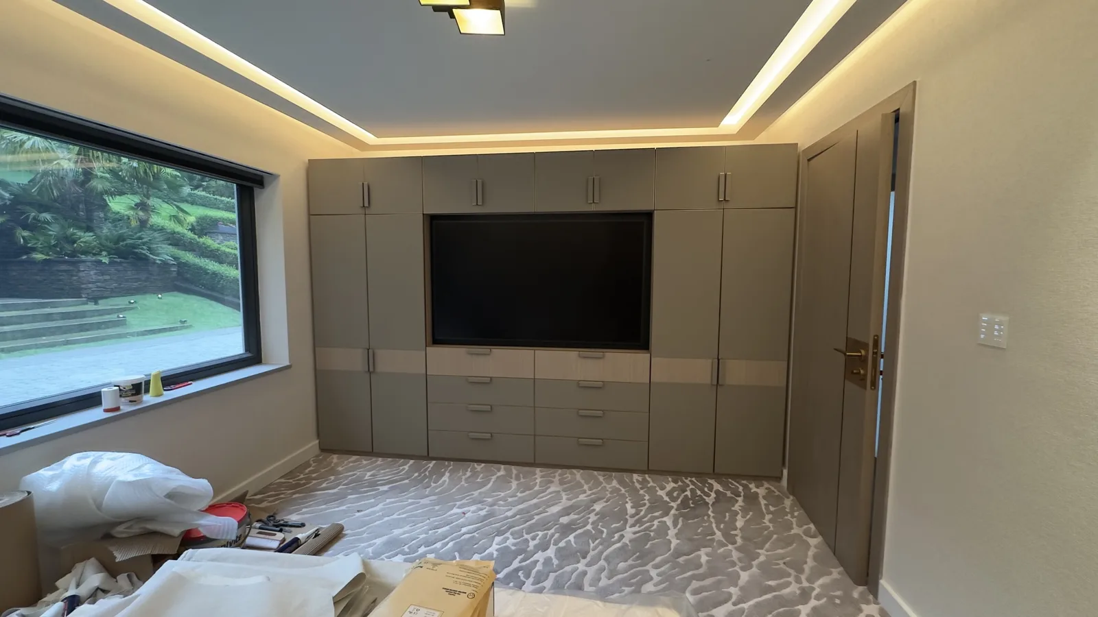 Guest Quarters Remodel — detail 2 · Sonance 5.1.2 Plaster-In + Lutron Lighting · MK Iconic Solutions