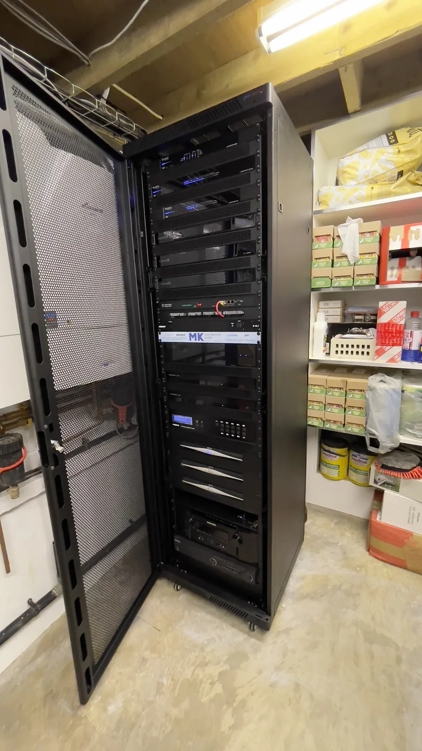 London System Take-Over — detail 1 · System Take-Over + Rack Rebuild · MK Iconic Solutions