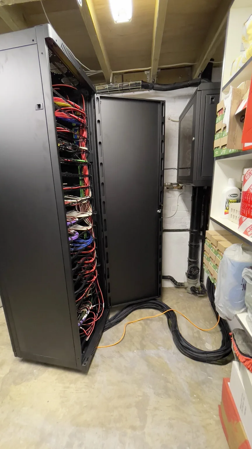 London System Take-Over — detail 2 · System Take-Over + Rack Rebuild · MK Iconic Solutions