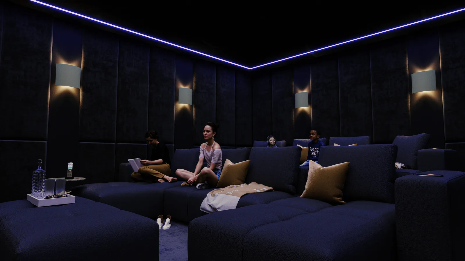 Private Media Suite — One-Touch Cinema Nights · United Kingdom · MK Iconic Solutions luxury smart living installation