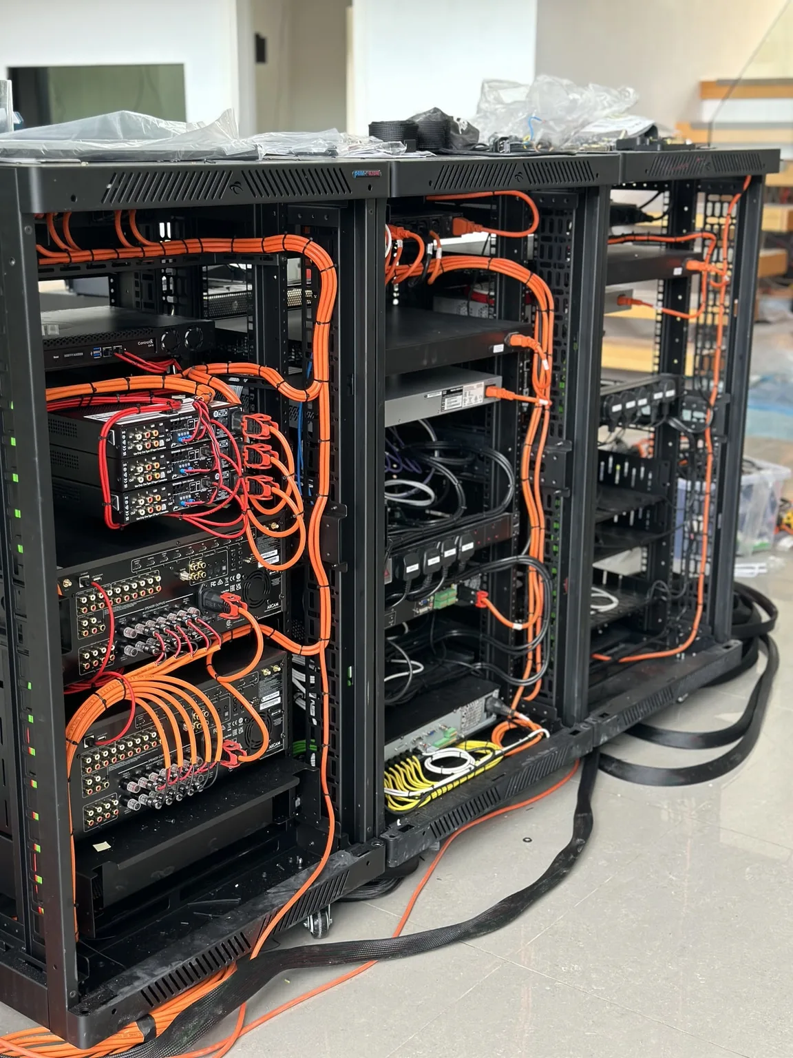Reference Rack Rebuild — detail 2 · Reference Rack + Colour-Coded Looms · MK Iconic Solutions